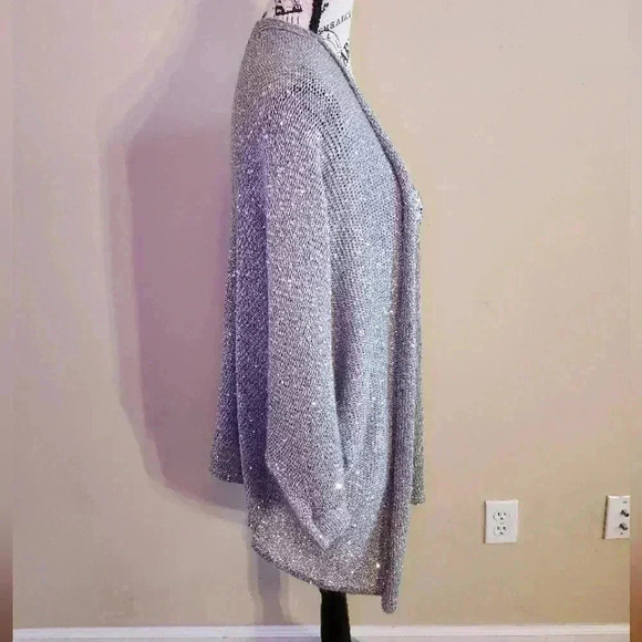 Apt. 9 Silver Sparkle Open-Front Cardigan - Picture 4 of 10
